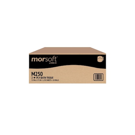 Morcon Morsoft Bath Tissue White 2 Ply 3., PK24 M250