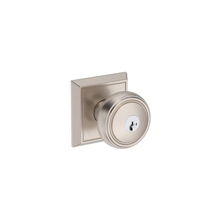 Baldwin Residential Door Knobs Keyed Entry Satin Nickel ENBRECHR150SMC