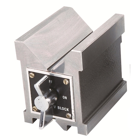 Groz V-Block, Magnetic, Single, 4" 02900