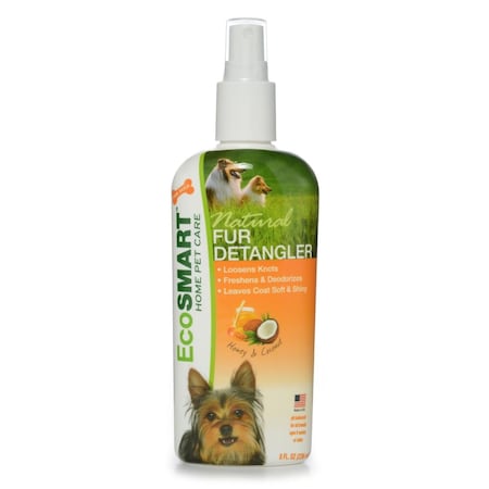 Ecosmart 8 oz Natural Fur Detangler, Honey Coconut - Pack of 6, 6PK ECSM-33263-06