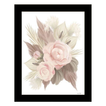 Homeroots BOHEMIAN BOUQUET Black Framed Print Wall Art 529883