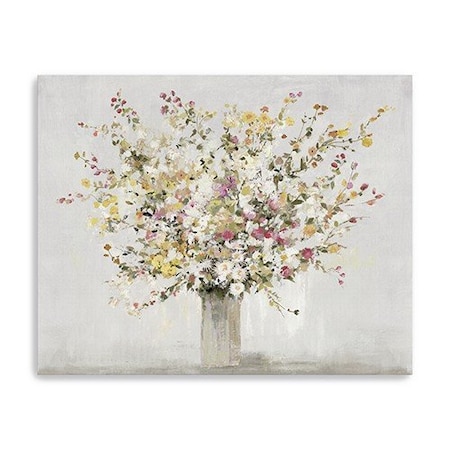 Homeroots Small Colorful Wildflowers in a Vase Canvas Wall Art 398989