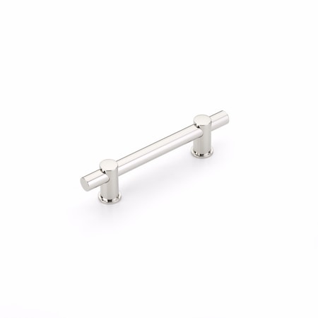 Schaub 4in Center to Center Fonce Bar Cabinet Pull Polished Nickel Finish 424-PN