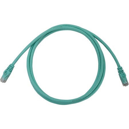 Eaton Tripp Lite Series Cat6a 10G Snagless Molded UTP Ethernet Cable RJ45 M/M, PoE, Aqua, 6 ft. 1.8 m N261-006-AQ