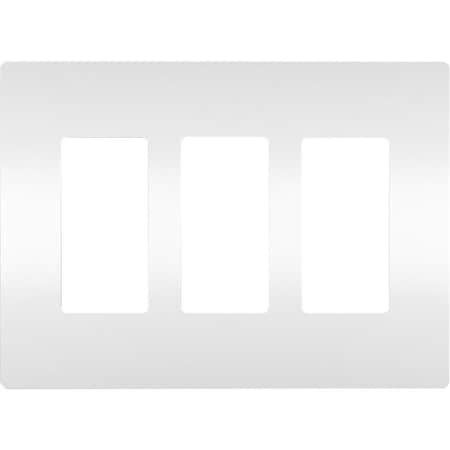 Zoro Select Rocker Wall Plate, Number of Gangs: 3 Plastic, Smooth Finish, White RWP263W