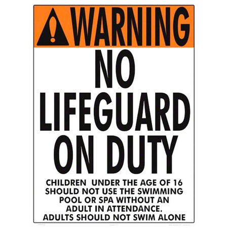Overtime Warning No Lifeguard Sign OV2526477