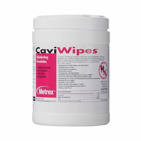 Caviwipes Surface Disinfectant Wipe, Premoistened Alcohol Based, Manual Pull, Non-Sterile, 10-1090 884611_CN