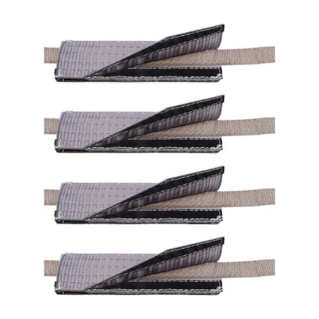 Mytee Products 4in x 24in Heavy-Duty Polyester Cordura Flat Quick Sleeve Wear Pad for 1in & 2in Web Slings, 4PK FCQSWP-424x4