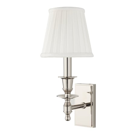 Hudson Valley Lighting Ludlow 1 Light Wall Sconce 5.5 In. Polished Nickel 6801-PN