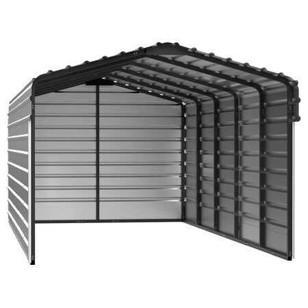 Arrow Storage Products 10 x 24 x 7 ft Eggshell Steel Carport with 3 Wall Kits CPH102407ECL3