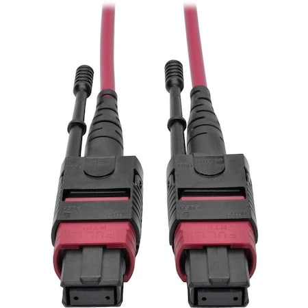 Eaton Tripp Lite Series 100G MTP/MPO Multimode OM4 Plenum-Rated Fiber Optic Cable F/F, 12 Fiber, N845-05M-12-MG