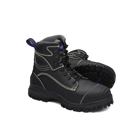 Blundstone Steel Toe Lace Up, Water Resistant, Bump Cap, Metarsal Guard, Puncture Resistant, Black, Au Size 10 994-100
