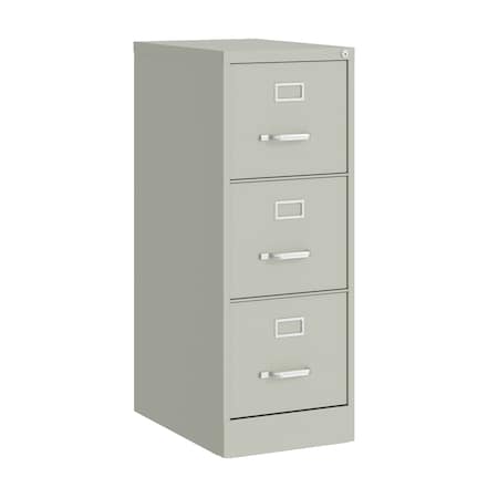 Hirsh 15 in W 3 Drawer Vertical File Cabinet, Light Gray 24857