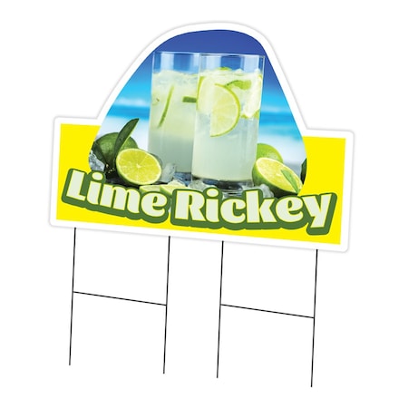 Signmission Lime Rickey Die Cut Yard Sign & Stake outdoor plastic coroplast window, C-DC-2436-DS-Lime Rickey19 C-DC-2436-DS-Lime Rickey19