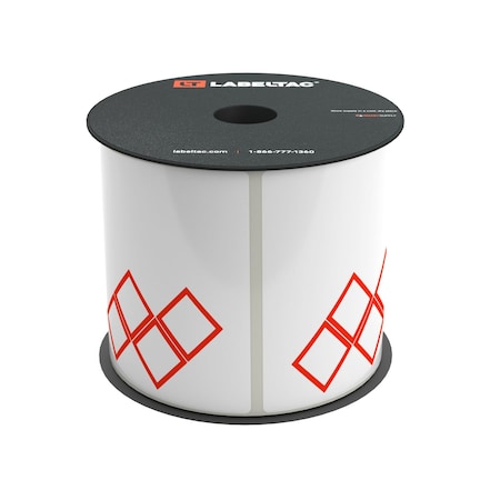 Labeltac GHS Die-Cut Labels, 4 and Pro Model 4in x 4in, 200 labels, 4 Diamond LT44GHS4-V2