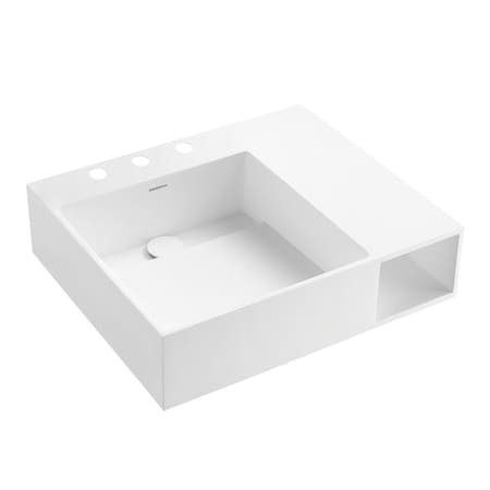 Kingston Brass 24" Solid Surface Console Sink, 8-Inch, 3-Hole, Matte White VPB3248SQA