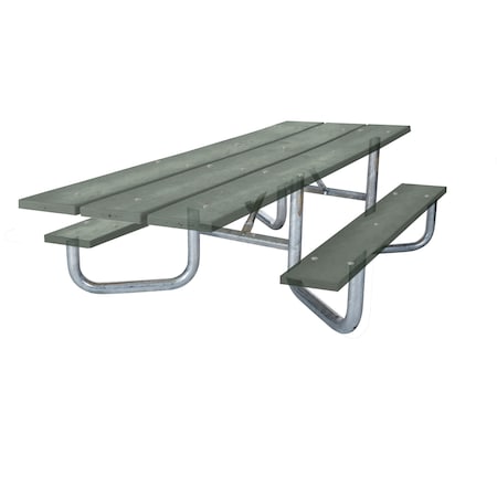 Jamestown Advanced Products 6' Universal Access Picnic Table, Frame Only, Galvanized CUNIV-6R-FMO-1 5/8-GALV-NA-GAL