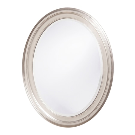 Homeroots 33" Silver Oval Framed Accent Mirror 384181