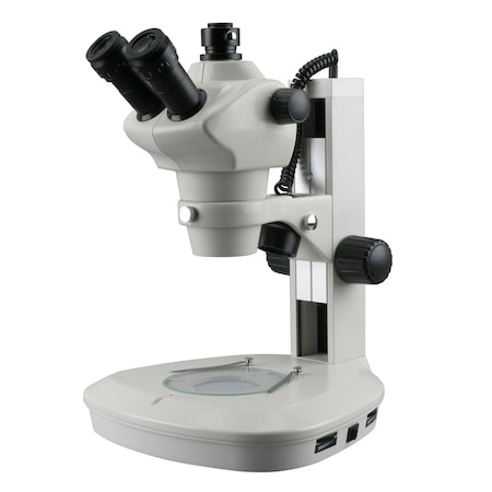 Amscope SF-2 Zoom Trinocular Stereo Microscope 8X-50X onTrack Stand w/2 LED Lights & 720p Wi-Fi Camera SF-2TR-WF