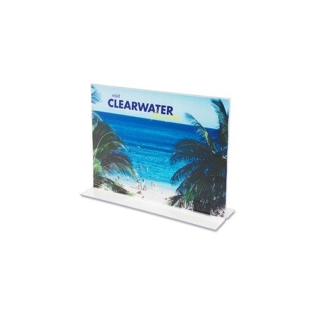 Deflecto Sign Holder, Plastic, 2 Side, 11X8.5", Clear 69301