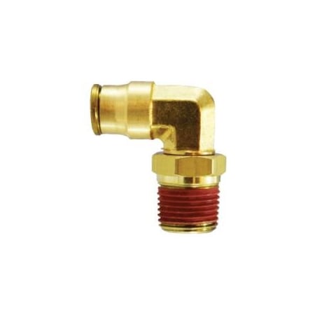 First Fitting & Fastener 1/4 X 1/8 MPT BRASS SWIVEL MALE ELBOW PUSH-IN FITTING 20081MID