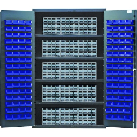 Quantum Storage Systems SPECIALTY CABINET W/15 QIC'S &180 BLUE BINS QSC-QIC122BL