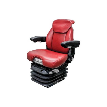 Uni Pro 1061 Air Suspension Seat, 12-Volt, Red Vinyl 8553