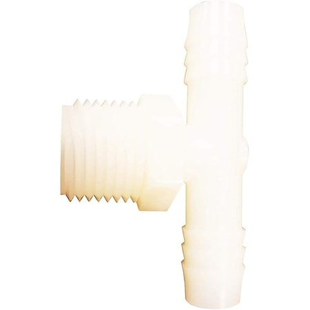 Anderson Metals Hose Tee, 3/4 in, Barb, 3/4 in, MPT, Nylon 53772-1212