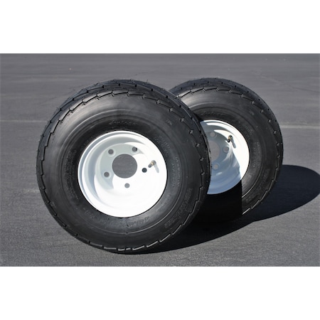 Antego 5-Hole 8in x 7in White Trailer Wheel & Tire 215/60-8 18.5x8.50-8 6ply - Load Range C 1 A87000401158061858508