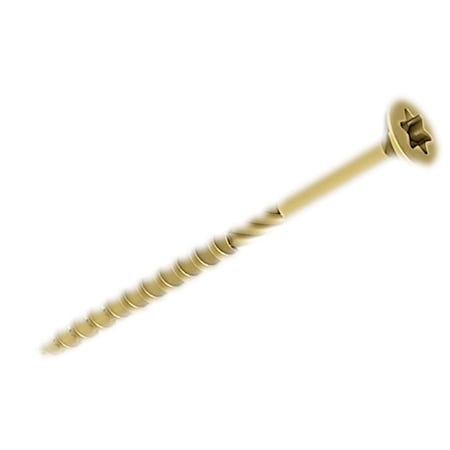 Hillman 8 x 1.25 in. Yellow T20 Zinc Wood Screws 401727649