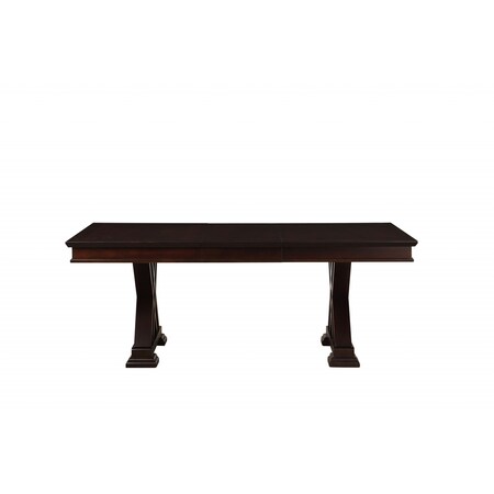 Homeroots 60" Espresso Solid Wood Pedestal Base Dining Table 318945