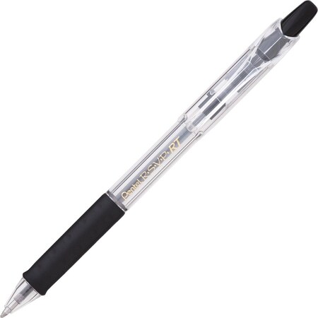 Pentel PENBX480A Super RT Retractable Ballpoint Pen, Black BX480-A