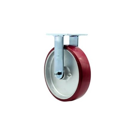 Service Caster 8 Inch Stainless Steel Poly on Aluminum Wheel Rigid Caster with Roller Bearing SCC-SS30R820-PAR