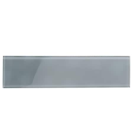 Apollo Tile 1Gray 4 in x 16 in Glass Glossy Wall Subway 5.33 sqft/case, 12PK APLA88095 4x16A