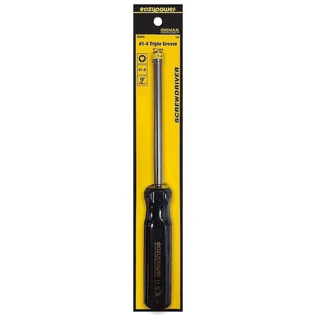 Eazypower Screwdriver, TripleGroove, #4-5, Round 35945