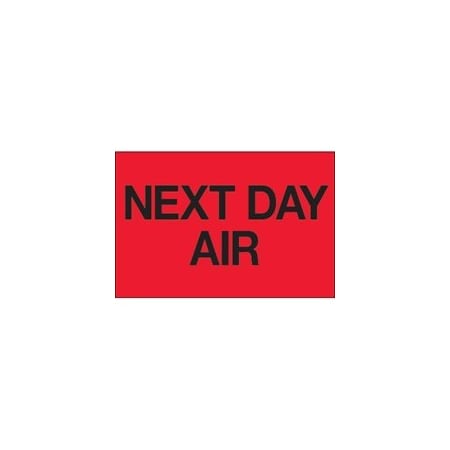 Bubblefast 2 x 3'' - ''Next Day Air'' Fluorescent Red Labels BFDL1072