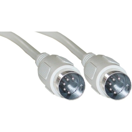 Cable Wholesale AT Keyboard Cable, Din5 Male, 5 Conductor, Straight, 6 foot 10I5-02106