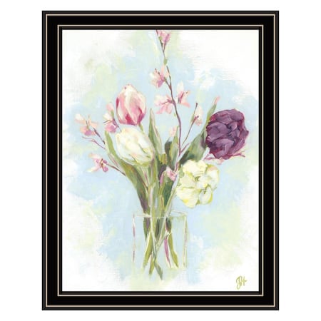 Homeroots Flower Farm Bouquet Black Framed Print Wall Art 529930