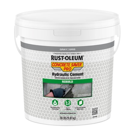 Rust-Oleum Hydraulic Cement, 20 lb, Gray 392534