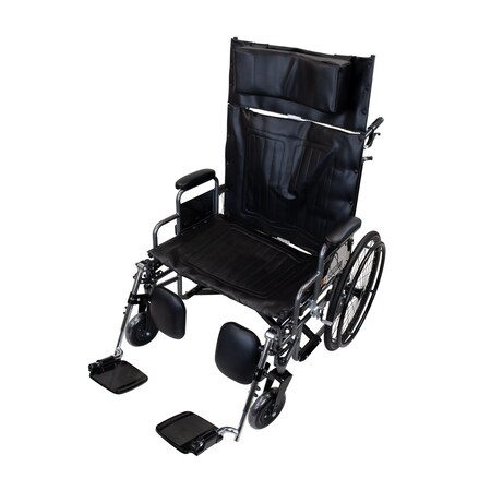 Dynarex Bariatric Reclining Wheelchair w/ELR, 28" 15015-28DELR