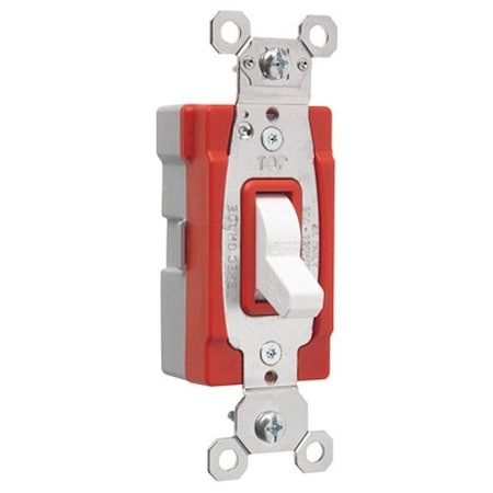 Pass & Seymour Wall Switch, 2 hp, Toggle, 20 A, White PT20AC1w