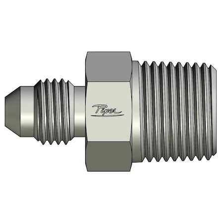 Piper 1/4in. Male JIC X 3/8in. Male Pipe, Straight 0100-04-06