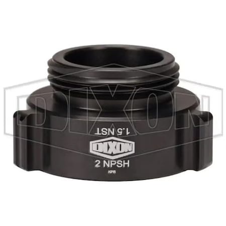Dixon Style N37 Rocker Lug Hydrant Adapter, 2 x 1-1/2 in, FNPSH x MNST NH Connection, Aluminum, Hardcoat N37-20S15F