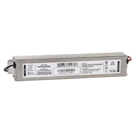 Keystone Constant Voltage LED Driver, 120/277V, 24V Output, 100W, Micro Case, Carton Pack KTLD-100-UV-24V-MC2-CP
