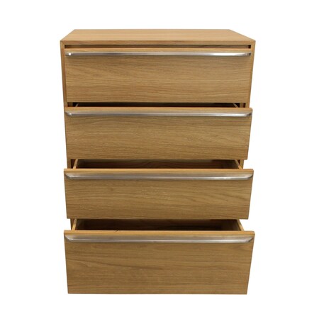 Homeroots 32" Natural Solid Wood Four Drawer Dresser 555429
