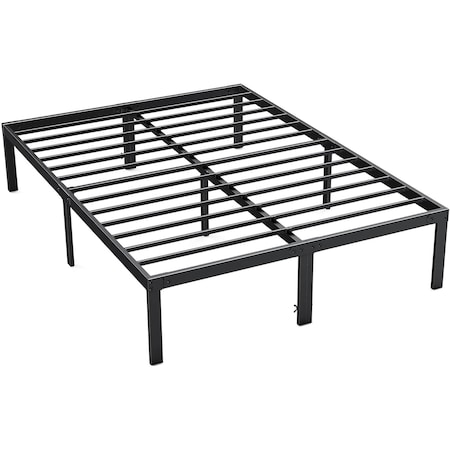 Simple Deluxe Queen Size Bed Frame, 14 Inch Platform Bed No Box Spring Needed, Sturdy Metal Bed Frame Queen Size,  3A88FNBFRAQUEEN14BLK