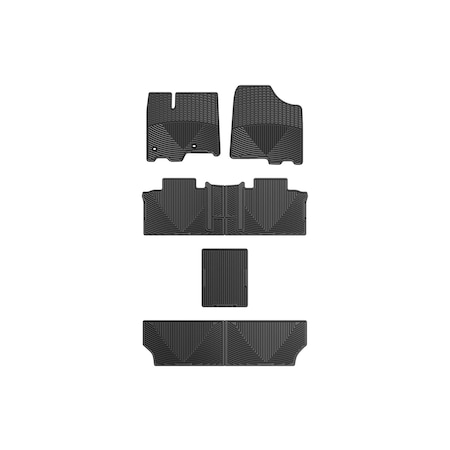 Weathertech Black, Front, Rear, and Rear All Weather Floor Mats WTCB292244247245