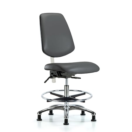Blue Ridge Ergonomics Vinyl Clean Room Chair BR-NCR-VMBCH-MB-CR-T1-A0-CF-RG-8823