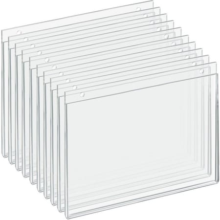 Azar Displays Clear Acrylic Wall Hanging Frame 11" Wide x 8.5'' High- Horizontal/Landscape, 10PK 162715