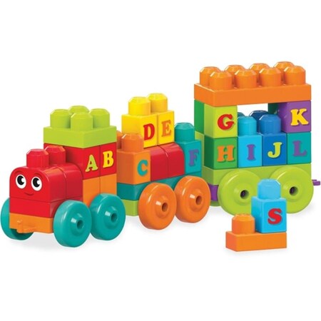 Mega Bloks Abc Learning Train Play Set, Plastic - Multi Color MBLDXH35